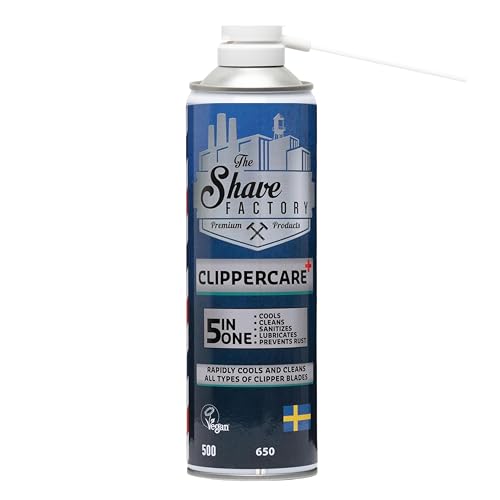 The Shave Factory Clippercare Spray – Effiziente Pflege der Haarschneidemaschine, Kühlmittel, Schmiermittel und Reiniger in einem für professionelle Ergebnisse bei jedem Gebrauch (5in1 Spray)