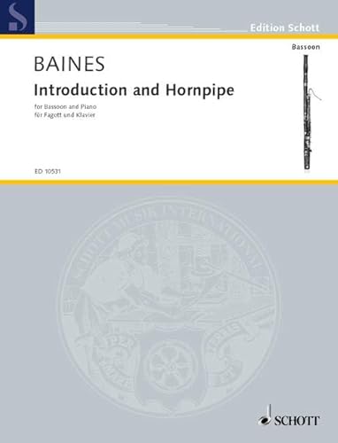 Introduction and Hornpipe: Fagott und Klavier. (Edition Schott)