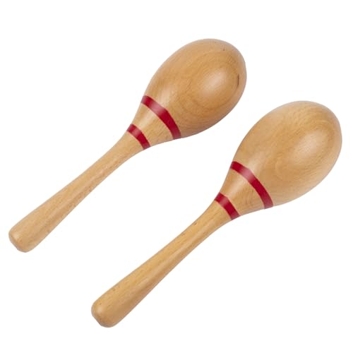 Musfunny Maracas Shaker Percussion-Instrumente für Erwachsene: Holz Shakers Rasseln Musikinstrument mit Griff für Geburtstag Geschenk Früherziehung KTV Party Tanz Live-Auftritte