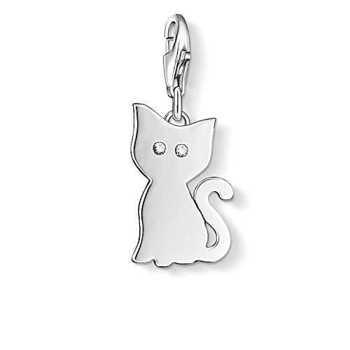 Thomas Sabo Damen Charm-Anhänger Katze Charm Club 925 Sterling Silber 1014-051-14