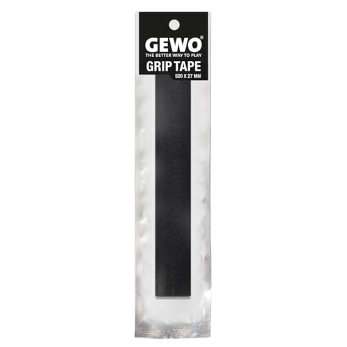 GEWO Griffband für Tischtennisschläger – Selbstklebendes Grip Tape Tischtennis Schläger, 27 mm Breite, 520 mm Länge, Schwarz – Komfortabler Halt & Schweißabsorption