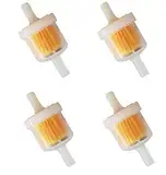 4er Set Benzinfilter Kraftstofffilter universal Sprit Filter 6mm PKW KFZ Auto Automobil Verschmutzungsgrad aufgrund der transparenten Bauweise leicht erkennbar