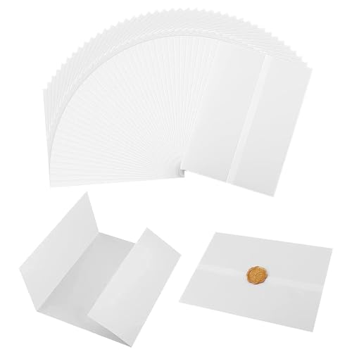 38 Stück Pergamenthüllen für Einladungen 13x18cm Vorgefaltet Pergamentpapier Bedruckbare Durchscheinend Pergamentjacken Vellum Paper Jacket für Hochzeit Geburtstag Einweihungsparty