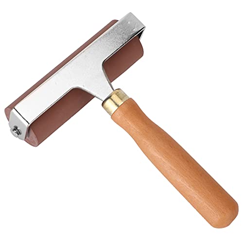 Shenruifa Gummiwalze Brayer, Weiche, Elastische Gummiwalze, Geeignet für Druck- und Sammelalben, Gleichmäßige Tintenverteilung, Leicht zu Greifen und zu Bedienen (10cm)