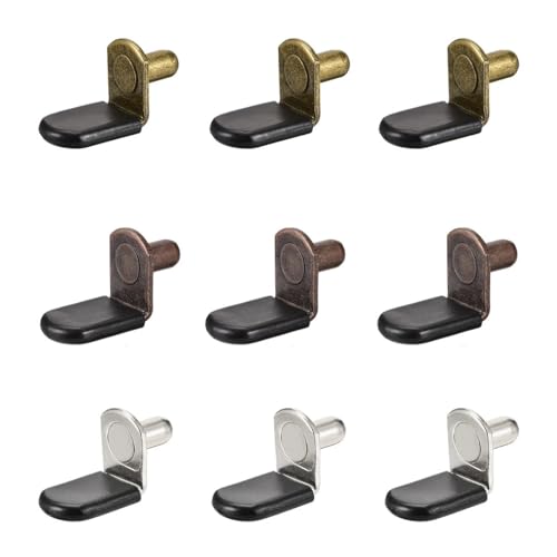 FGDIUCVN 20/30/50 Stück Regalhalterungen, Stützbolzen, Heringe, Stifte, Regale, Trenner, Fester Schrank, Schrank, Möbel, Regal, Wandhalterung(Color:Bronze 30 pcs)