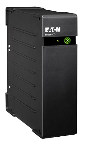 Eaton USV Ellipse ECO 1600 USB DIN - Off-line Unterbrechungsfreie Stromversorgung (USV) - 1600 VA mit Überspannungsschutz - EL1600USBDIN - (8 Schuko Ausgänge, Akku) - Schwarz