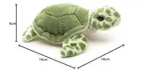 Uni-Toys - Meeresschildkröte Plushie - 16 cm (Länge) - Plüsch-Schildkröte - Plüschtier, Kuscheltier