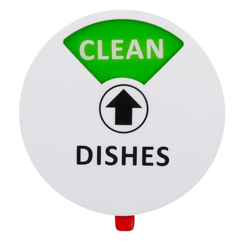 Tabanzhe Magnetschild "Clean Dirty" für Geschirrspüler mit sauberen, schmutzigen, laufenden und leeren Schildern, wendbarer Geschirrspüler-Indikator, Küchenorganisationszubehör, Dekoration