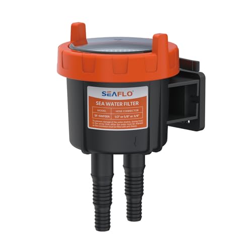 LIGHTEU®, SEAFLO Raw Kühlwassereinlass Siebkorbfilter für Meerwasser Marine & Boat - Passend für 1/2", 5/8", 3/4" Hose SF-SWF004