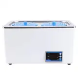 Thermostatisches Wasserbad, 7l Wasserbadheizung Doppelreihe Display Bildschirm Intuitiver Steuerung mit Gummi -Ringen für das Labor (EU -Stecker 220 V)