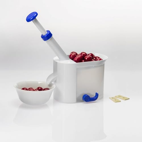 Entsteiner - Obstentkerner (Entkerner für Sauer- und Süßkirschen mit Behälter für Kerne)