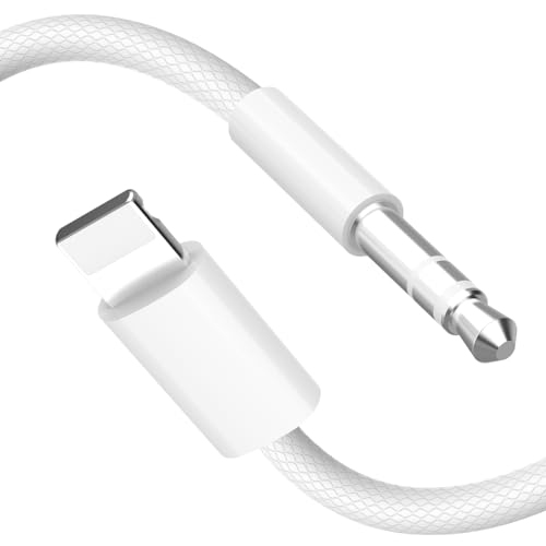 Auto Aux Kabel für iPhone, Audiokabel auf 3.5mm Premium Klinke Audio für iPhone 14/14 Pro/14 Plus/13/13 ProMax/12/11/X/XS/XR/8, Car Audio, Kopfhörer, Lautsprecher 1M