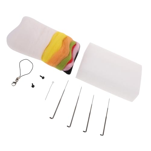DOITOOL Nadelfilzset kindertagsgeschenke kindertag DIY-Materialset kindertag Wollfilzmaterial Figur Herstellung Wollfilzpuppe für Anfänger Plüschkaninchen selber Machen