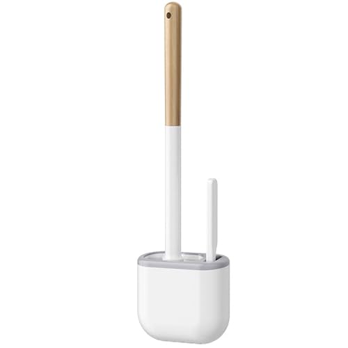 Silikon WC-Bürste & Fugendüse Badzubehör, kompaktes skandinavisches Design mit flexiblen Borsten, ideal für Mietobjekt, Wohnwagen & Wohnmobil ** Wandmontage ** WC-Bürsten Set