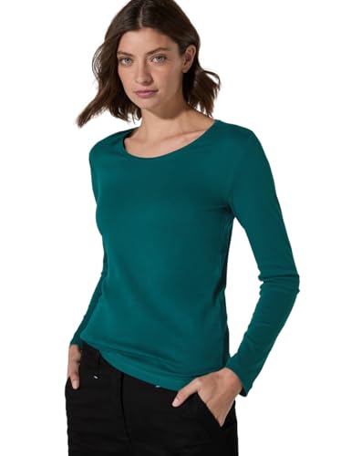 CECIL Damen B322077 Shirt Mit Rundhals, Petrol Green, XXL EU