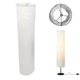bangminda Papier Stehlampe Lampenschirm Standleuchte Ersatzschirm Reispapier Stehlampe Lampenschirm Standleuchte Schirm Ersatz, Weiß Staubdicht Licht Abdeckung für Zuhause Hotel Zimmer, Zylindrisch