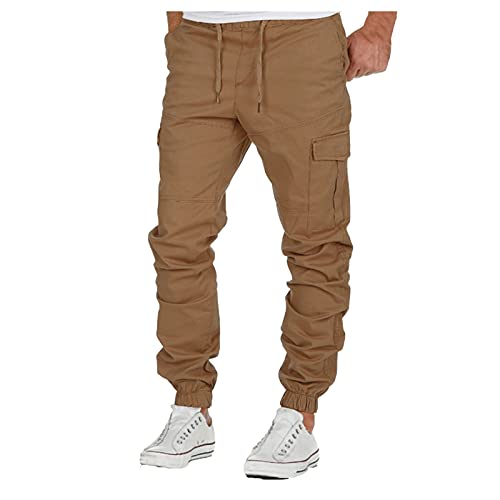 Generisch Herren Hose Military Jogg Cargo Pants mit aufgesetzten Taschen für Männer, in 6 Farben erhältlich, Größen XS - 5XL Chino Stretch Hose Herren Hosen Herren Jeans Baggy Work Trousers