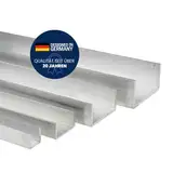 TJ Aluminium U-Profil I 20 x 20 x 3 mm Länge 1000 mm I EN-AW-6060 Aluprofil I unbehandeltes Aluminiumprofil I U-Profil aus Aluminium I korrosionsbeständiges & witterungsbeständiges U-Aluprofil