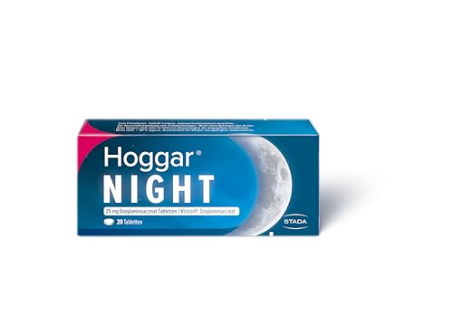 Hoggar Night – Schlaftabletten zur Hilfe beim Einschlafen und bei akuten Schlafstörungen – Gut verträglich, für erholsamen Schlaf – 1 x 20 Tabletten