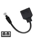 Jaimela RJ45 Splitter Adapter Kabel, LAN Ethernet Kabel Extender Netzwerk Adapter Stecker, für Ethernet Cat 5/6/7 LAN Ethernet Kabel Extender Surfen gleichzeitig (1 auf 2)