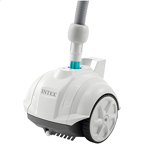 INTEX 28007EX - Krystal Clear ZX50 Poolreinigungsroboter, Poolbodenreiniger, 6,5 m langer Schlauch, 0,8 l Abfallbehälter und automatische Drehung, weiß und blau, 3,407-5,678 lt