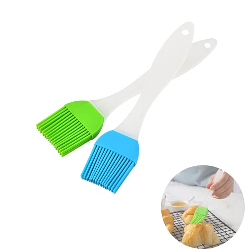 2 Stück Silikon Backpinsel, Küche Pastry Brush, Grillbürste Pinsel, Basting Gebäckbürste, BBQ Pinsel für Grillen, Gebäck, Rühren, Backen, Kochen