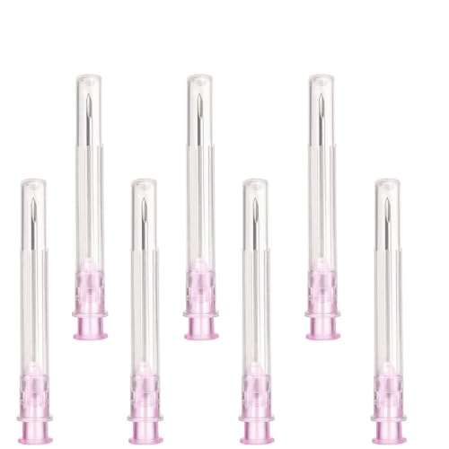 100 Stück 18G x 1" (1,20 x 25mm) Edelstahl Dosierzubehör für Nachfüllflüssigkeiten,Einzeln verpackt,Nachfüllröhrchen für Industrie,Wissenschaftslabore,für Hobby und Heimwerk,Mehrzweck-Messwerkzeuge