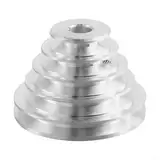 14 mm 22 mm Löcher Pagode Riemenscheibe Aluminium 5 Stufen 37-81 mm 44-86 mm Außendurchmesser Riemenscheibe Rad für A-förmige Riemenscheibe Zahnriemen (14 mm)