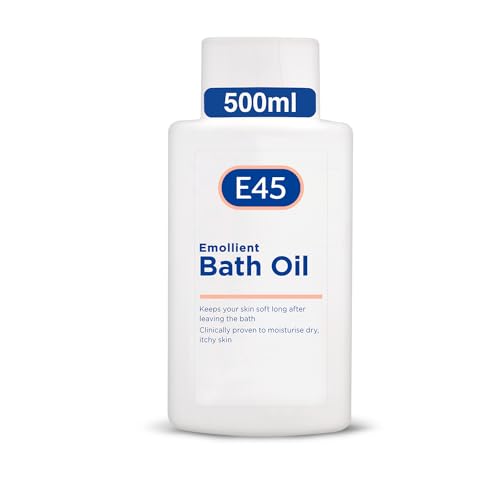 E45 Bath Oil 500 ml – Badeöl Weichmacher, um trockene Haut mit Feuchtigkeit zu versorgen – Seifenfrei und parfümfrei Weichmachendes Bade- und Duschöl Duschgel - Dermatologisch getestet