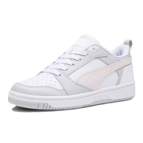 PUMA Rebound V6 Lo Jr Sneaker, Mehrfarbig (White Frosty Pink Ash Gray), 38.5 EU