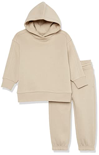 Amazon Essentials Unisex Kinder Modernes Sweat-Set, 2er-Pack, Bräunen, 9 Jahre