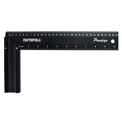 Faithfull Prestige Try Square Black Aluminium 300mm (12in)