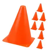 Toyvian 8 Stück Skate-Fußball-Hindernis kleine Plastikkegel für Rollschuhlaufen Markierkegel Fußball-Übungshütchen für Teenager Hütchen für das Fußballtraining Zapfen Orange