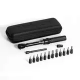 Hairich Drehmomentschlüssel Fahrrad & Motorrad, 1/4 Zoll, 15-teiliges Set mit Innensechskant Hex und Torx Bits, 2-20 Nm Messbereich, inklusive Verlängerungsstange, Torque Wrench für Rennrad