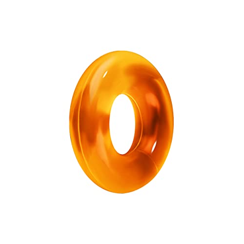 Andante-Stones 50 Stück in Farbe Orange elastische Silikon Ring Gummi Perlen Stopper für Schmuck Armband Element für European Beads + Organzasäckchen