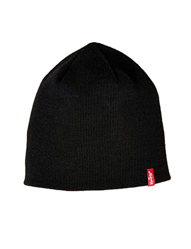 Levi's Unisex Otis Beanie Strickmütze, Schwarz (Black), Large (Herstellergröße: L/XL)