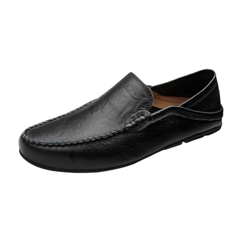 Mokassins Herren Weiche Sohle Business Schuhe - Slip On Oxfords Ohne SchnüRsenkel Fahrschuhe Lederschuhe - Leicht GroßE GrößE Loafer Halbschuhe Bequeme Walkingschuhe Hochzeitsschuhe