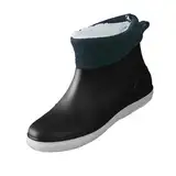 Gummistiefel Damen Kurz GefüTtert Stiefel 38 modische Version der niedrigen Regenschuhe für Erwachsene, warme Regenstiefel für Herren, für Küche, Angeln, Gummistiefel GefüTtert 28 (Black, 42)