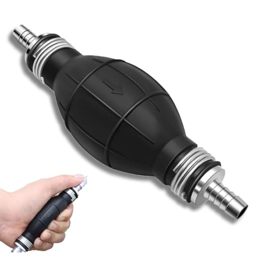 8mm Handpumpe Benzinpumpe, Siphonpumpe für Gas Öl Kraftstoff Benzin Diesel Flüssigkeit Wasser Aquarium, Umfüllpumpe für Benzin, Diesel, Wasser & Öl