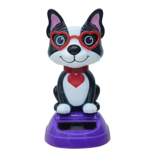 Solar Wackelfigur Hund, Solar Tanzfigur Hund, Wackelfigur Auto Solar Lustig, Solar Tanzende Hund Figuren Spielzeug für Auto Armaturenbrett Haus Büro Schreibtisch Dekoration, Geschenk für Fahrer