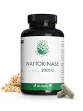 Nattokinase 20.000 FU/g - 100 mg pro Kapsel - 1 Jahr Vorrat (365 Kapseln) - Fermentierter Sojabohnenextrakt - Green Naturals®