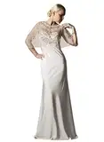 Bluemary Luxuriöses Abendkleid in Beige