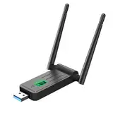 WLAN USB WiFi Adapter für Desktop PCs und Laptops - 1300Mbps Dual 5Dbi Antenne 5G/2.4G USB 3.0 Dual Band Netzwerk Adapter für Windows11/10/8/7