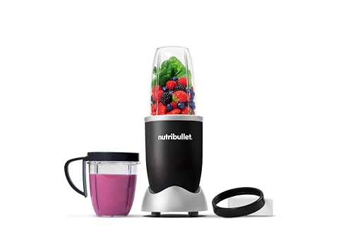 nutribullet Original 600, Elektrischer Mixer, Zerkleinerer, Smoothiemixer, Smoothie Maker, 600 W, To Go becjer 700ml und 500ml, Schwarz, NB606B