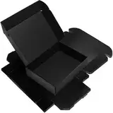 RLAVBL 6 Stück Doppelseitig Schwarze Versandkartons, Maße: 30,5 x 22,9 x 7,7 cm, einfach zu montieren, Ideal für Kleine Unternehmen
