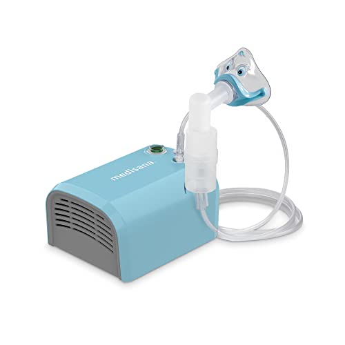 medisana IN 155 Inhalator, Kompressor Vernebler mit Mundstück und Maske für Erwachsene und Kinder, bei Erkältungen oder Asthma mit umfangreichem Zubehör