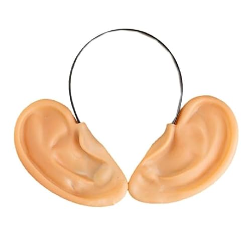 1 Pair Big Pig Ears, Adjustable Fake Ear Prop Cosplay Accessory, Fancy Dress Party Supplies for Halloween Christmas (A)