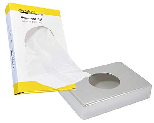 Hygienebeutel 5 x 30 Hygienetüten plus Spender für Wandmontage Bag PE