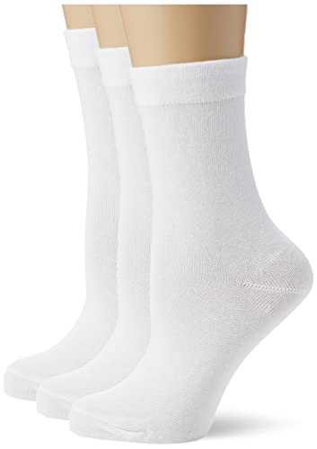 Nur Die 3er Pack Ohne Gummi Socken mit Komfortbund ohne Einschneiden weiche Baumwolle Damen