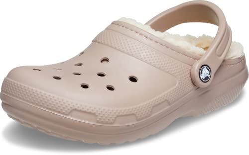 Crocs Unisex Classic Lined Clogs, Mushroom/Bone, 42/43 EU